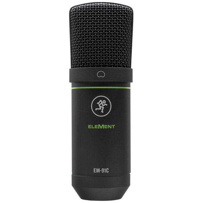 Mackie EleMent Series EM-91C Condenser Microphone w/ Deco Gear Pop Filter Wind Screen