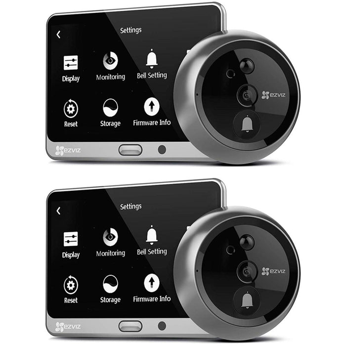 EZVIZ Lookout DP1 HD Video Smart Home Doorbell Security Viewer 2 Pack