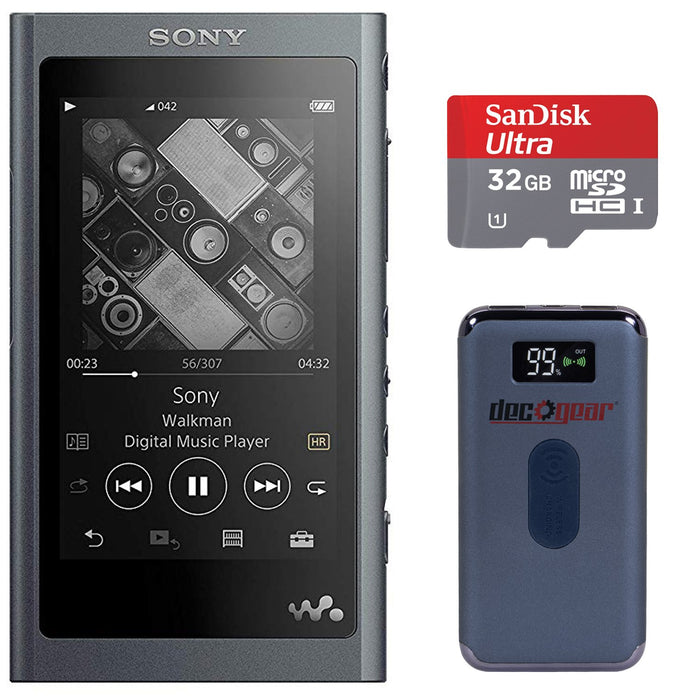 Sony Walkman NW-A55 Portable Hi-Res Touch Screen MP3 16GB + Deco Gear Power Bank Kit