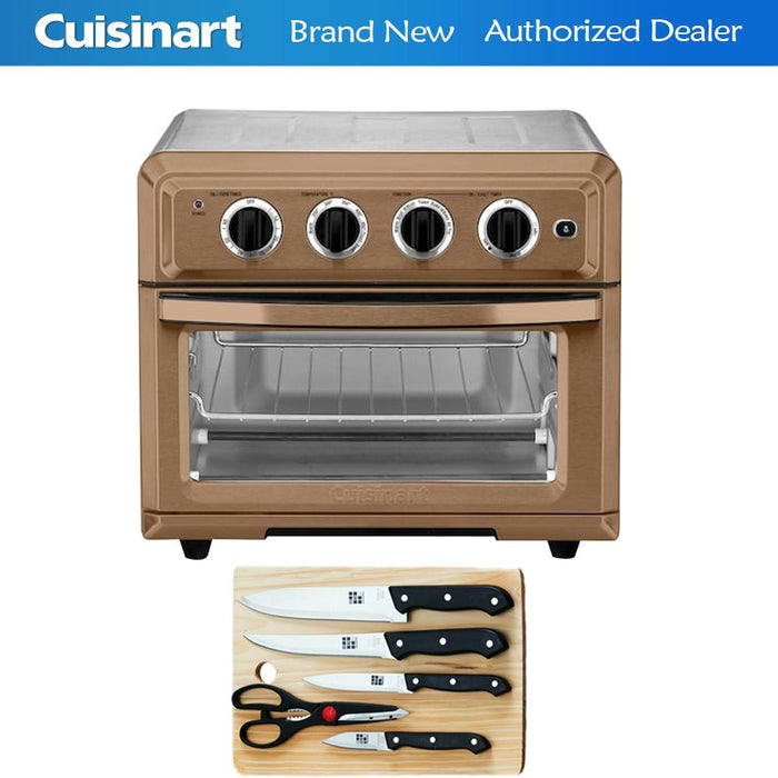 Cuisinart Convection Toaster Oven Air Fryer Copper + Knife Set and Cutting Board