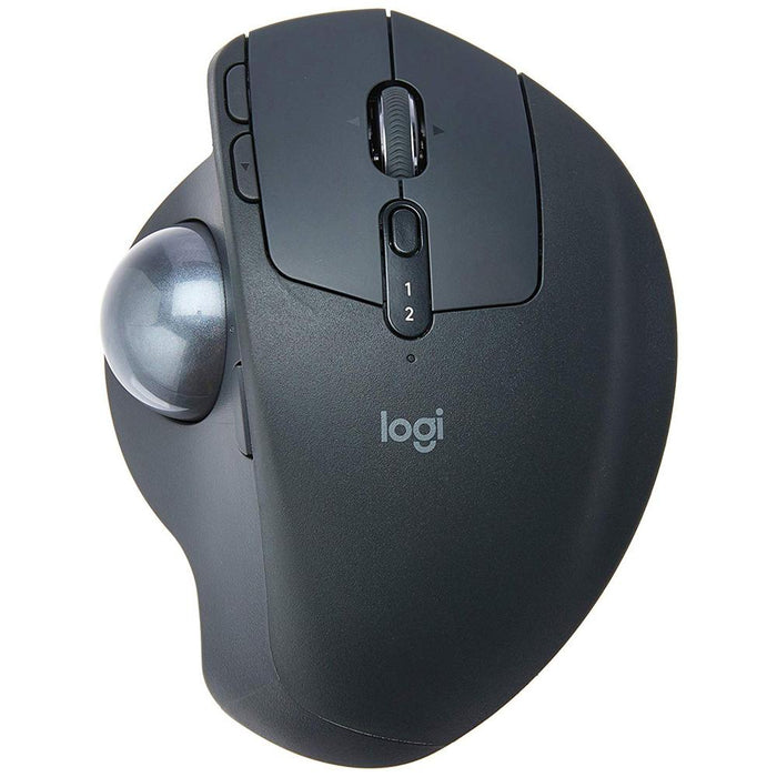 Logitech MX Ergo Wireless Trackball Mouse Graphite + Wrist Rest Pad & Mouse Pad