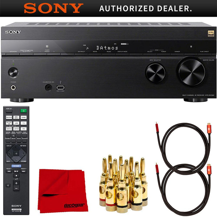 Sony STRDN1080 7.2 Channel Dolby Atmos Home Theater Receiver & Speaker Plugs + More