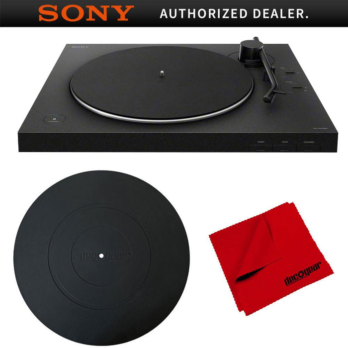 Sony PS-LX310BT Hi-Res Belt-Drive USB Turntable w/ Deco Gear 12" Silicone Platter Mat