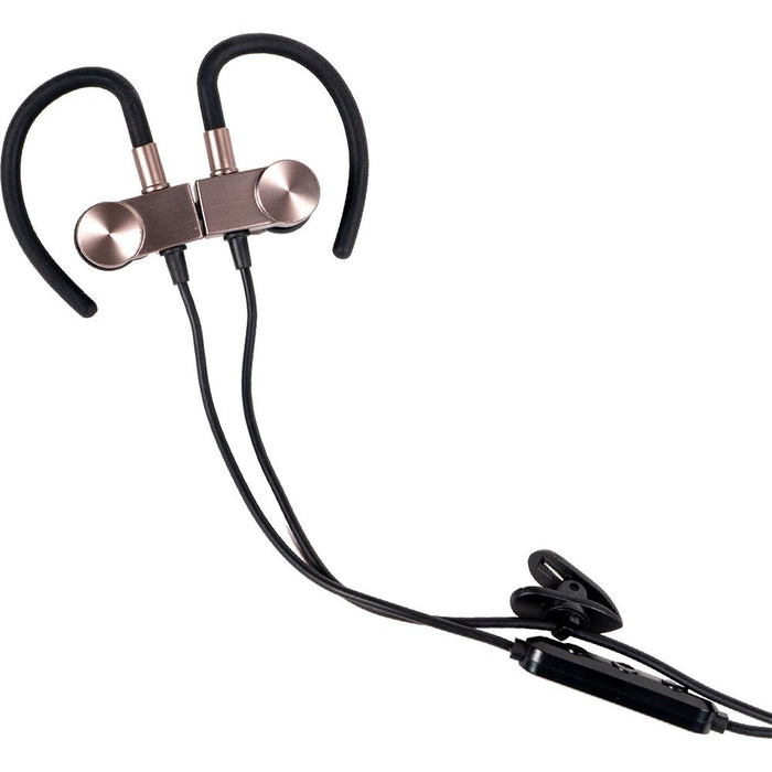 Deco Gear Magnetic Wireless Sport Earbuds - Gun Metal Grey - Carrying Case - Open Box