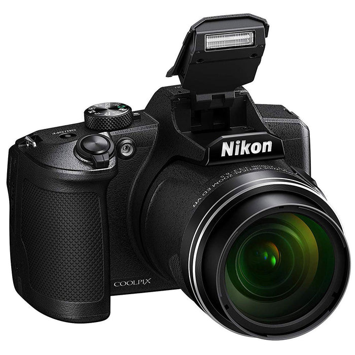 Nikon COOLPIX B600 16MP 60x Optical Zoom Wi-Fi Digital Camera Black Refurbished Bundle