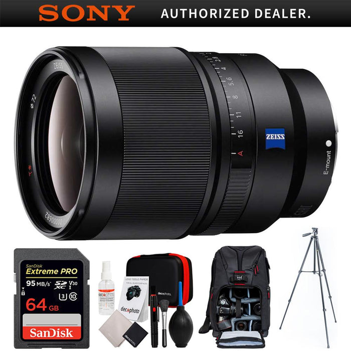 Sony Distagon T FE 35mm F1.4 ZA Full-frame E-mount Prime Lens + 64GB Card Bundle