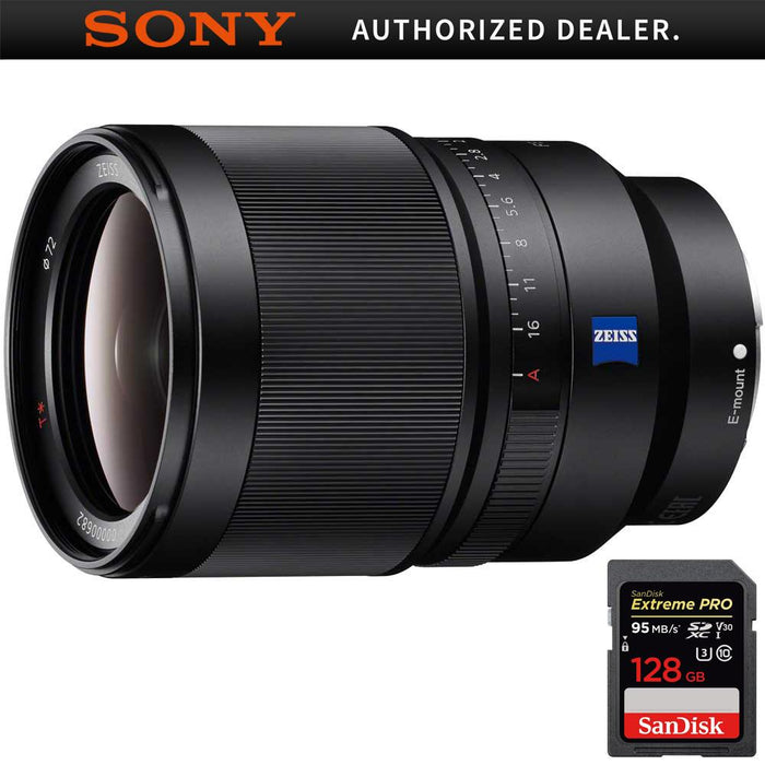 Sony Distagon T FE 35mm F1.4 ZA Full-frame E-mount Prime Lens +128GB Memory Card