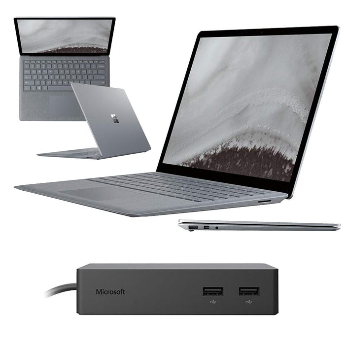 Microsoft LQN-00001 Surface Laptop 2 13.5" i5-8250U 8GB/256GB, Platinum with Dock Bundle