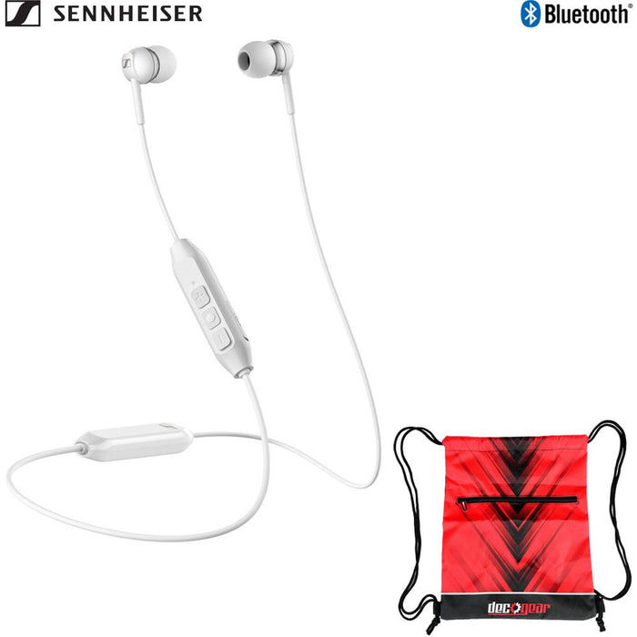 Sennheiser CX 150BT White Bluetooth Earphones w/ Deco Essentials Drawstring Bag
