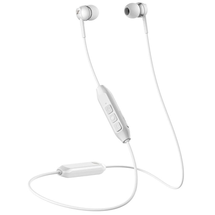 Sennheiser CX 150BT White Bluetooth Earphones w/ Deco Essentials Drawstring Bag