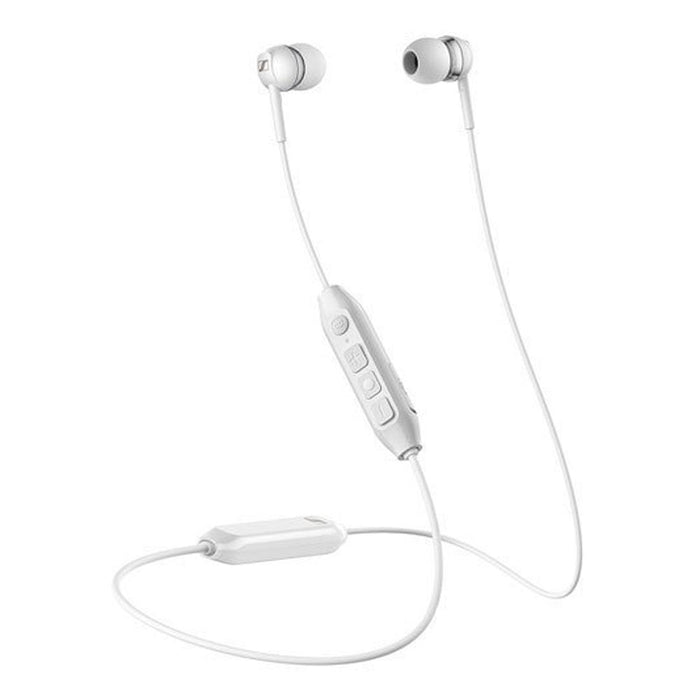 Sennheiser CX 350BT White Bluetooth Earphones w/ Deco Essentials Drawstring Bag