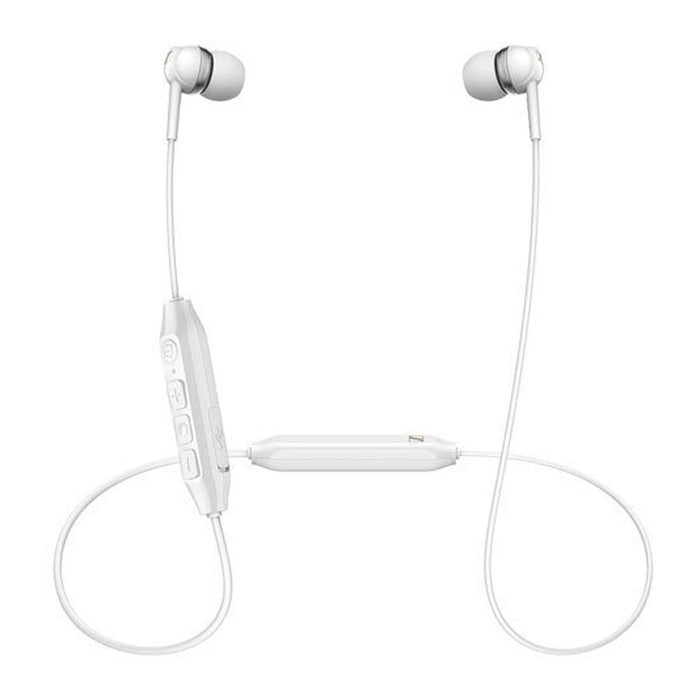 Sennheiser CX 350BT White Bluetooth Earphones w/ Deco Essentials Drawstring Bag