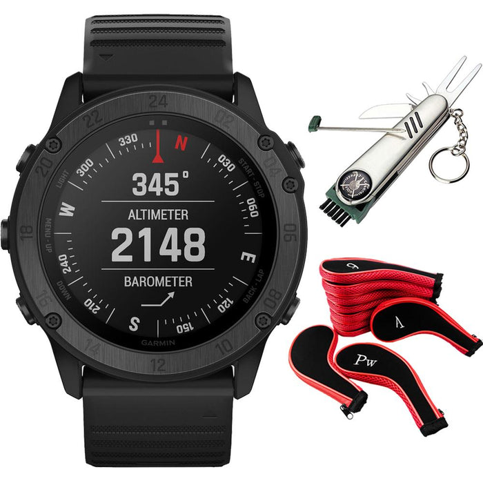 Garmin Approach S62 Ceramic Bezel w/ Black Silicone Band GPS Golf Watch & More Bundle