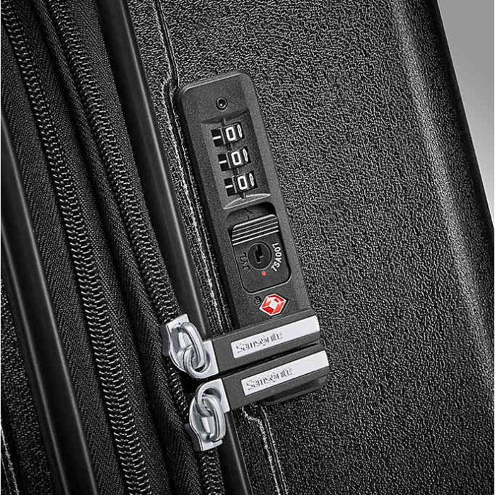Samsonite 29" Hardside Luggage Spinner Cerene Black + Luggage Scale +Neck Pillow