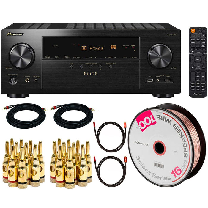 Pioneer Elite 9.2-ch Network AV Receiver (VSX-LX304) + Audio Cable kit
