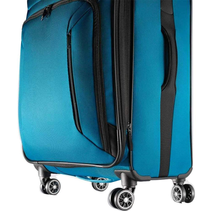 American Tourister 25" Zoom Spinner Expandable Suitcase Luggage, Teal Blue - Open Box