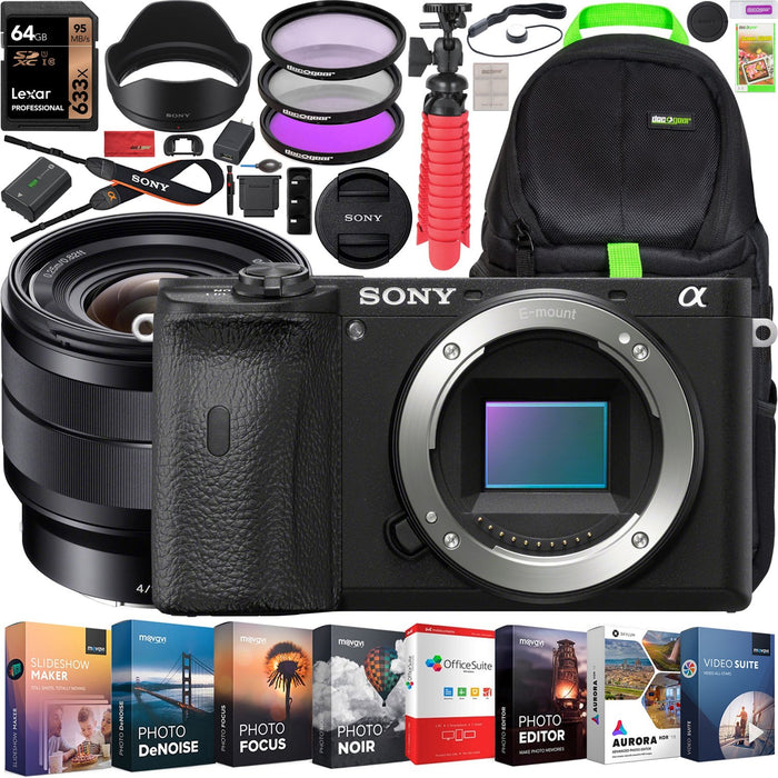 Sony a6600 Mirrorless Camera Body + 10-18mm F4 OSS Lens Kit SEL1018 Bundle