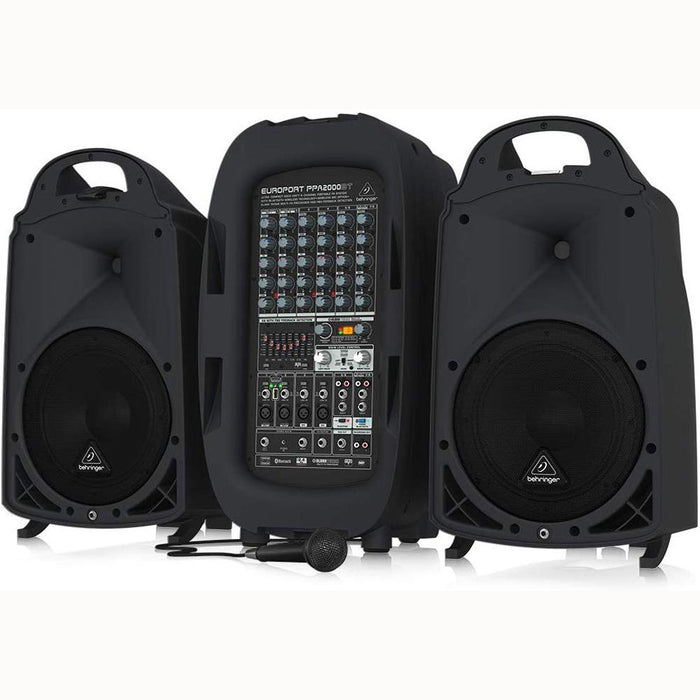 Behringer Europort PPA2000BT Portable PA System w/ Bluetooth and XM8500 Microphone Bundle