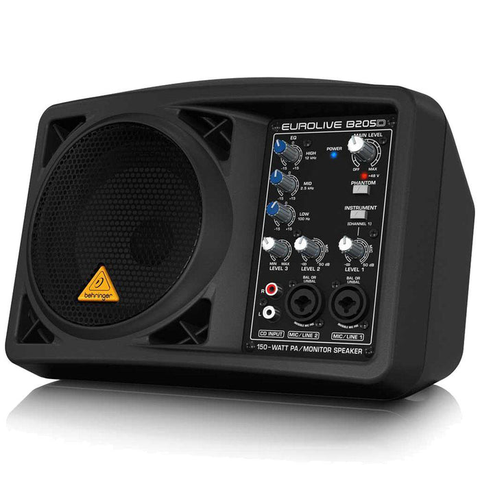 Behringer EUROLIVE B205D 150W PA/Monitor Speaker System and XM8500 Microphone Bundle