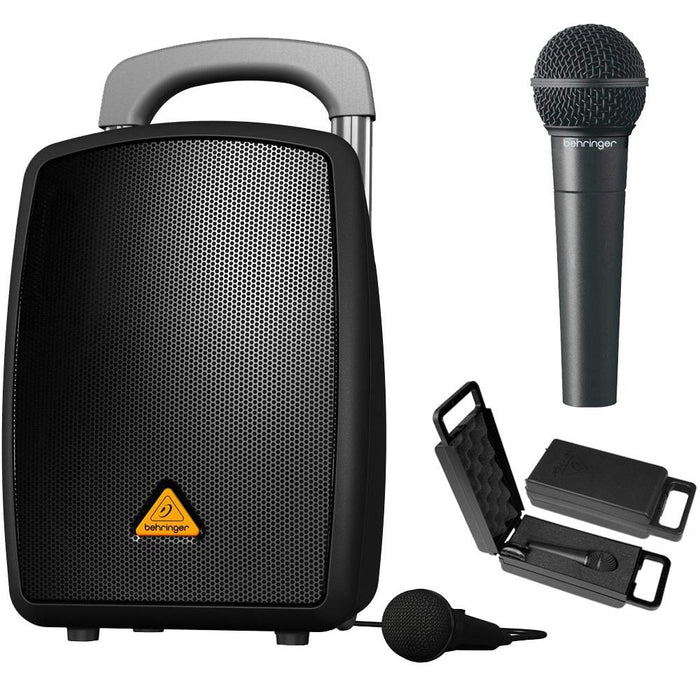 Behringer EUROPORT MPA40BT-PRO 40W Bluetooth PA System and XM8500 Microphone Bundle