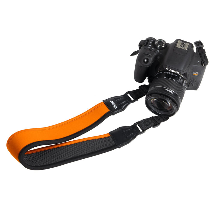 Vivitar Universal Neoprene Neck Camera Strap for DSLR, Mirrorless, Point/Shoot (Orange)