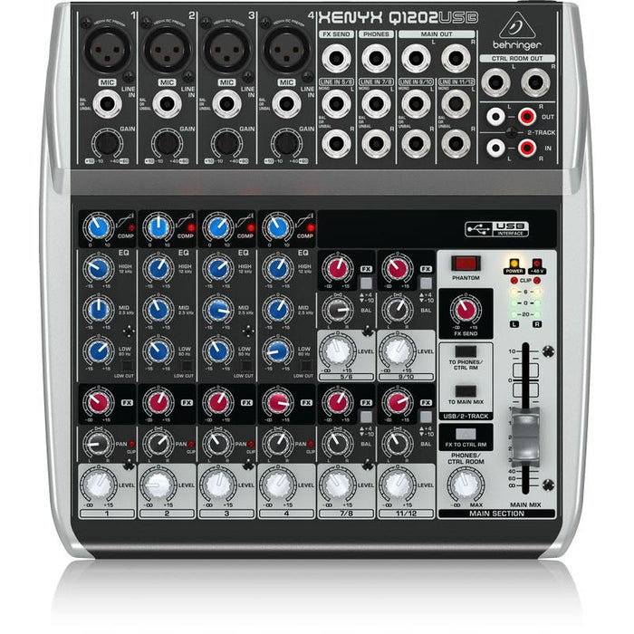 Behringer 12-Channel 2-Bus Mixer with XENYX Preamps + Dynamic Microphone