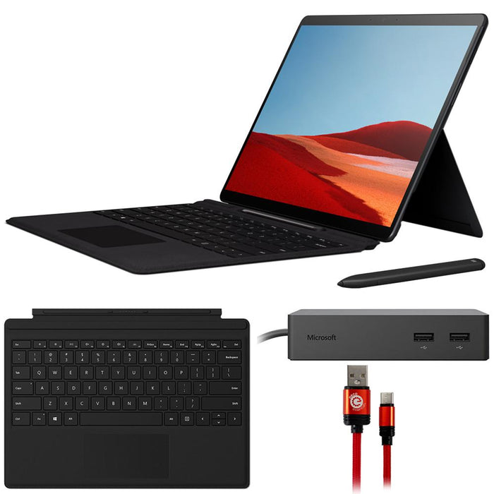 Microsoft Surface Pro X 13" Touch Tablet SQ1 8GB/256GB Bundle w/ Surface Dock Kit