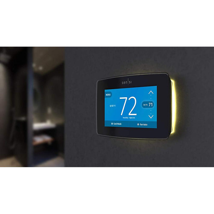 Emerson Sensi Touch Wi-Fi Smart Thermostat with Touchscreen Color Display Black