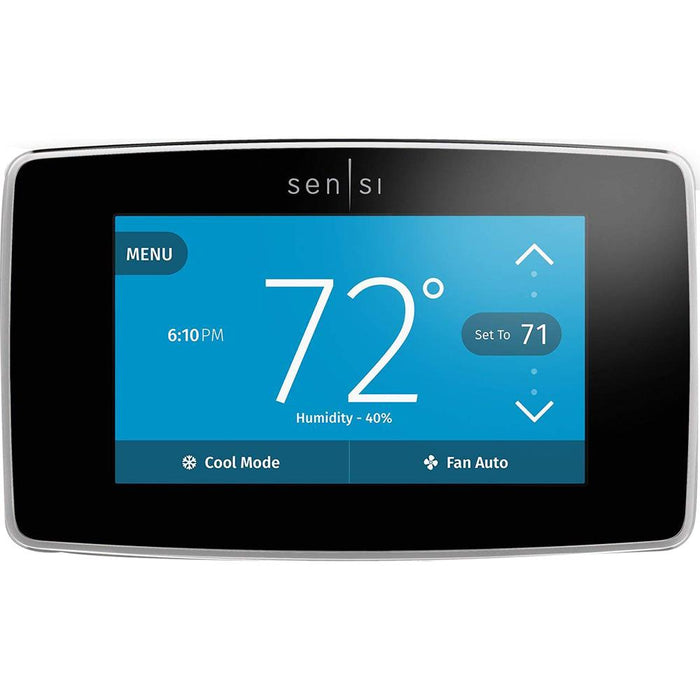Emerson Sensi Touch Wi-Fi Smart Thermostat with Touchscreen Color Display Black