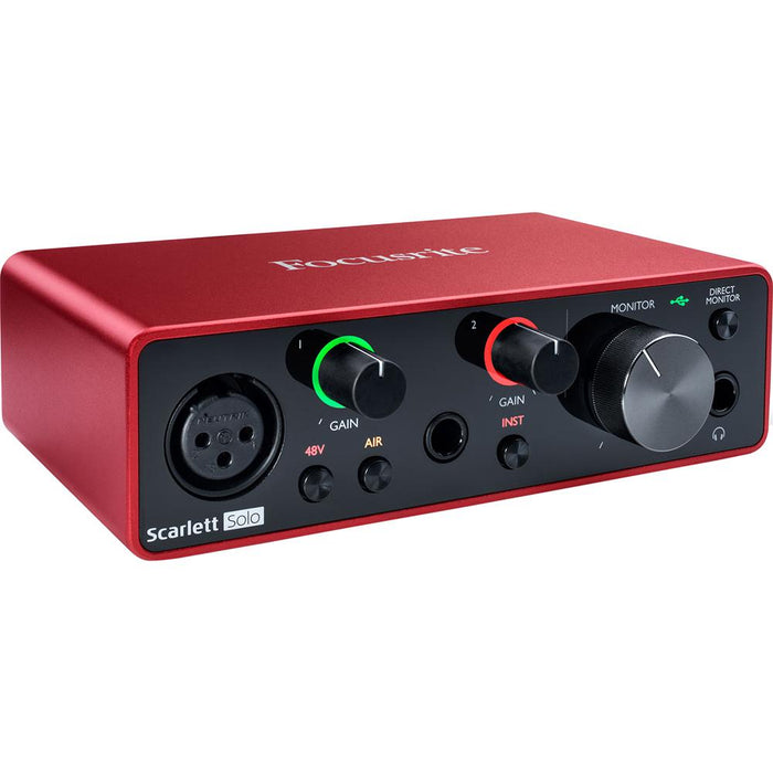 Focusrite Scarlett Solo USB 2-In, 2-Out Audio Interface (3rd Generation) with Pro Tools