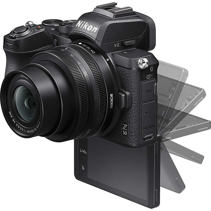 Nikon Z50 DX Mirrorless Camera w/ NIKKOR Z DX 16-50mm & 50-250mm VR Lens (Refurbished)