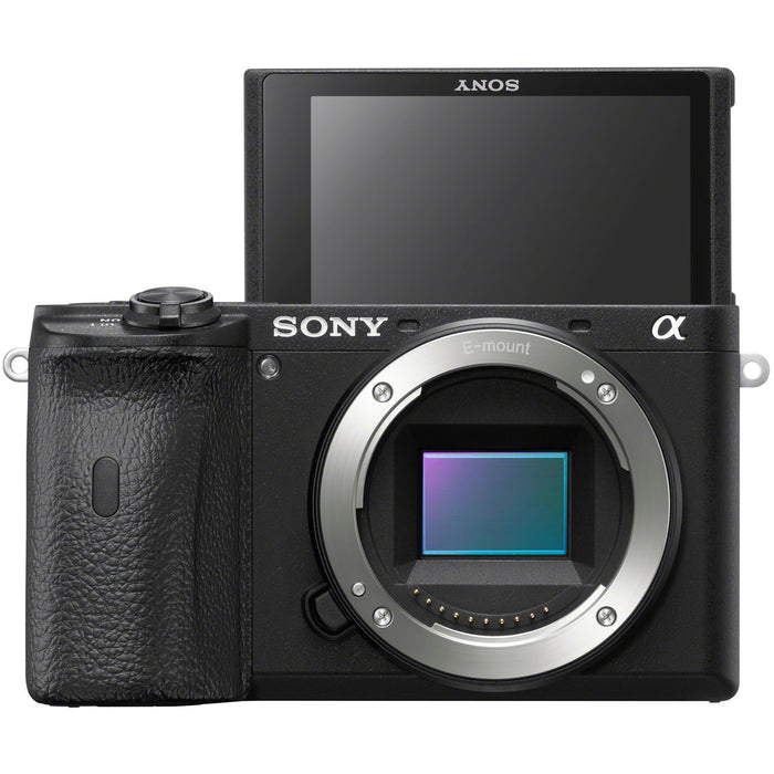 Sony a6600 Mirrorless Camera 18-135mm F3.5-5.6 Lens Kit Shooting Grip Tripod Bundle