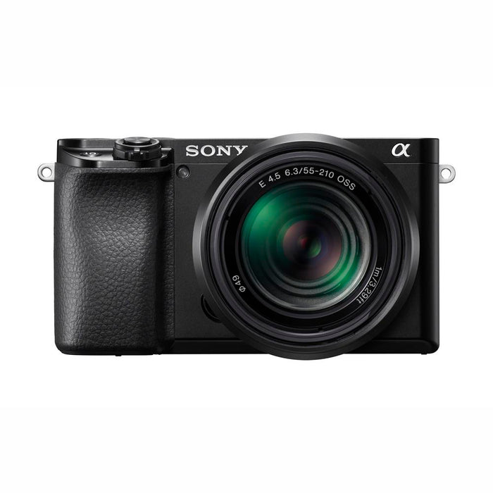 Sony a6100 Mirrorless Camera 16-50mm 55-210mm 2 Lens Kit Shooting Grip Tripod Bundle