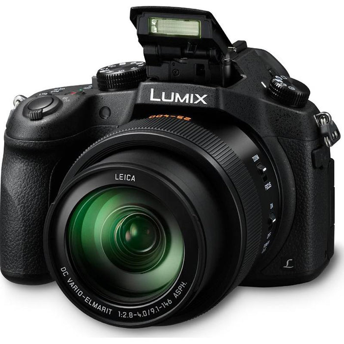 Panasonic Lumix FZ1000 4K Digital Camera 16x Leica DC Lens Point and Shoot Kit Pro Bundle