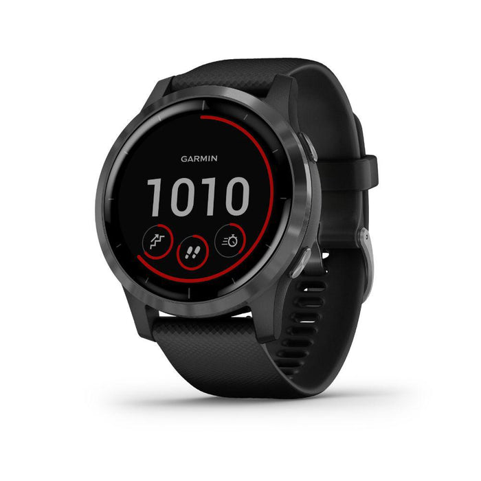 Garmin Vivoactive 4 Smartwatch (Black/Stainless) w/Extra Bands +Headphone Bundle