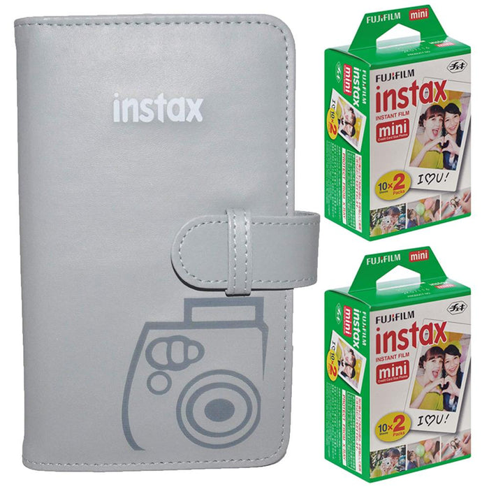 Fujifilm Instax Mini Series 108 Photo Wallet Album for Instax + Film 40 Shots