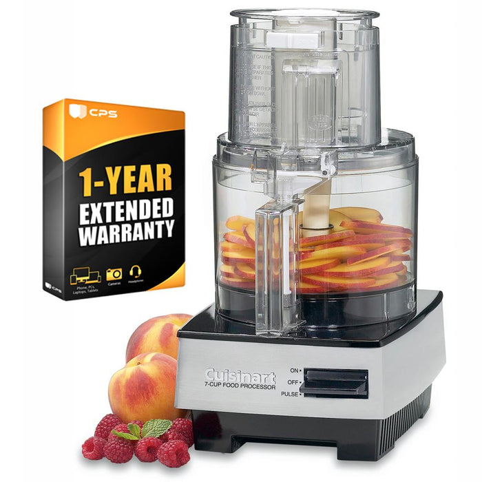 Cuisinart 7 Cup Food Processor DFP-7BC with 1 Year Extended Warranty