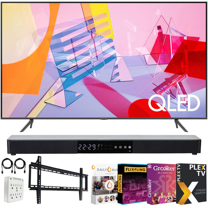 Samsung 50" Class Q60T QLED 4K UHD HDR Smart TV 2020 with Soundbar Bundle