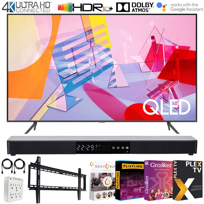 Samsung 75" Class Q60T QLED 4K UHD HDR Smart TV 2020 with Soundbar Bundle