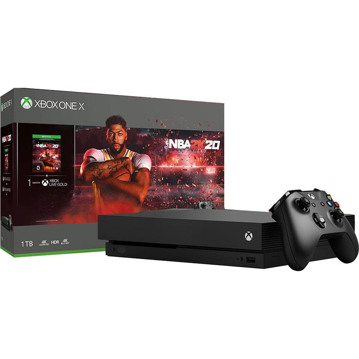 Microsoft Xbox One X Bundle: 1 TB Console with NBA 2K20 and Wireless Controller - OPEN BOX