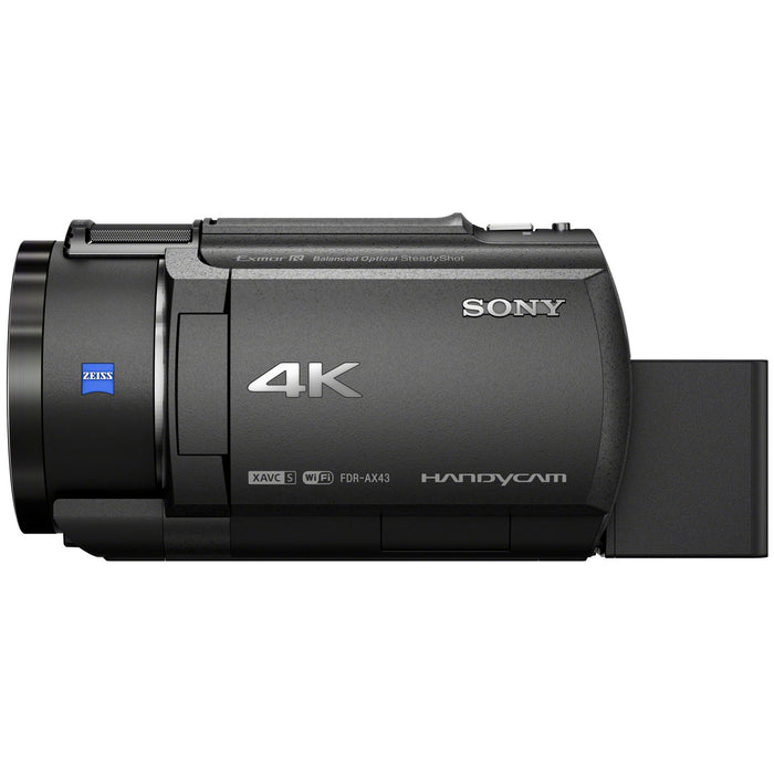 Sony FDR-AX43 4K UHD Handycam Camcorder Kit AX43 Video Recording Camera Pro Bundle