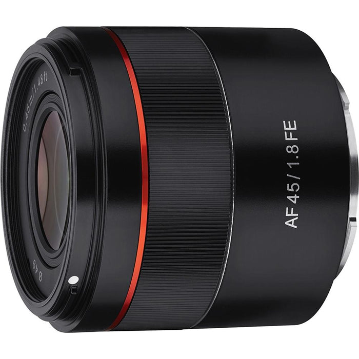 Rokinon 45mm F1.8 AF FE UMC Compact Full Frame Lens for Sony E Mount IO45AF-E - OPEN BOX