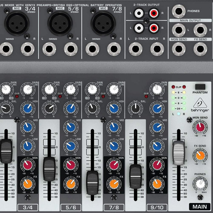 Behringer XENYX 1002B Premium 10-Input 2-Bus Mixer with 1 Year Extended Warranty