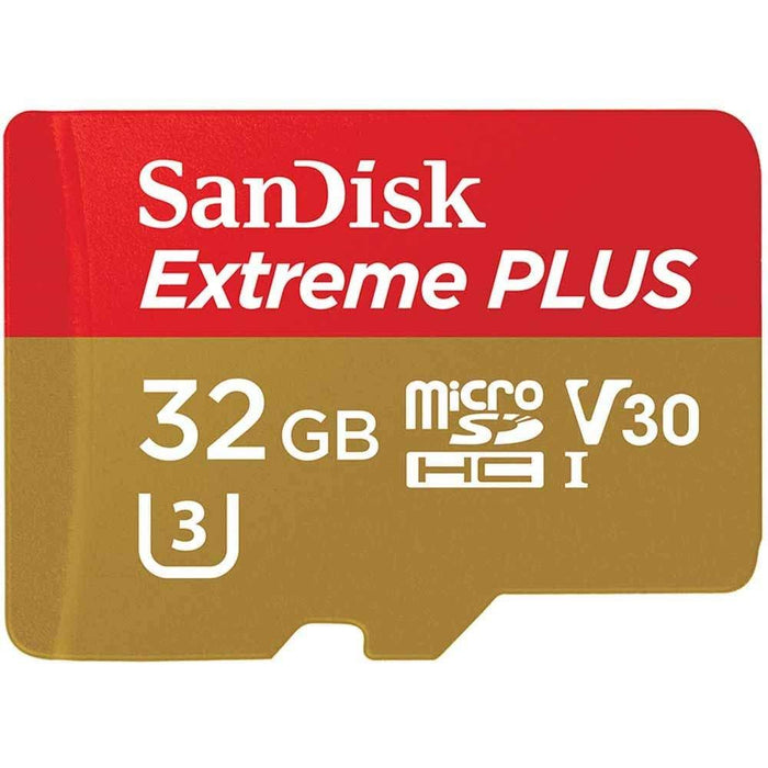 Sandisk 32GB Extreme Plus MicroSDHC Memory Card with Adapter (Economy Packaging)