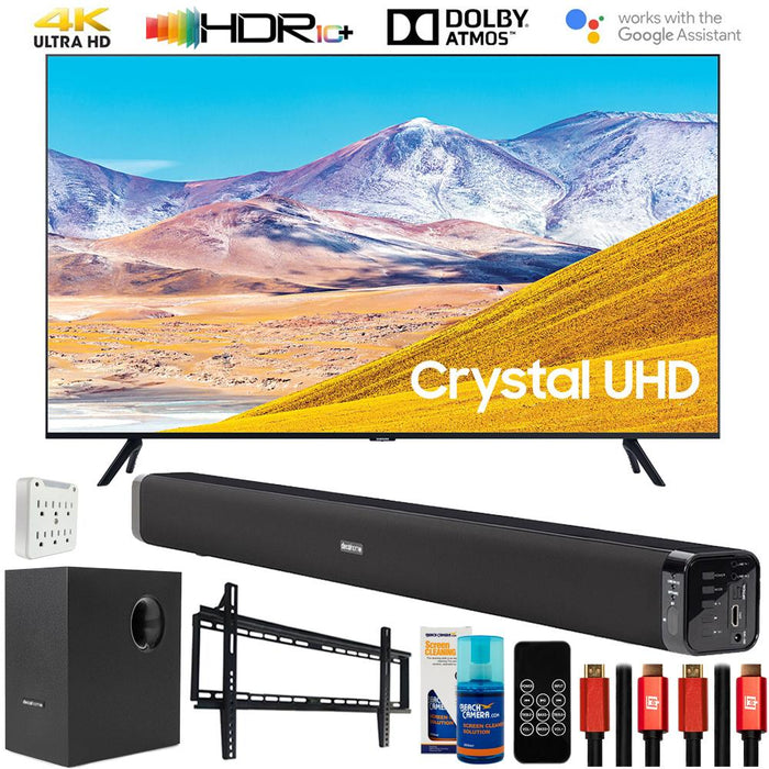 Samsung UN85TU8000 85" 4K Ultra HD LED TV (2020) with Deco Gear Home Theater Bundle