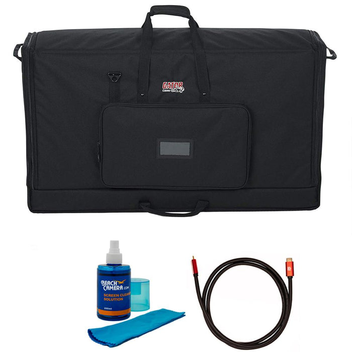 Gator Padded Nylon Dual Carry Tote Bag for 2LCD Between 40-45"+Cleaner and Cable
