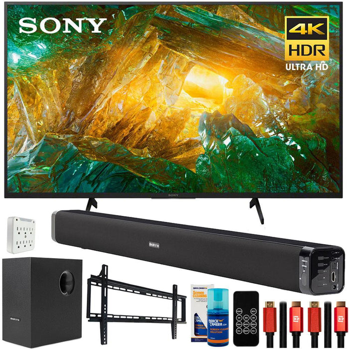 Sony XBR75X800H 75" X800H 4K UHD LED TV (2020) with Deco Gear Home Theater Bundle