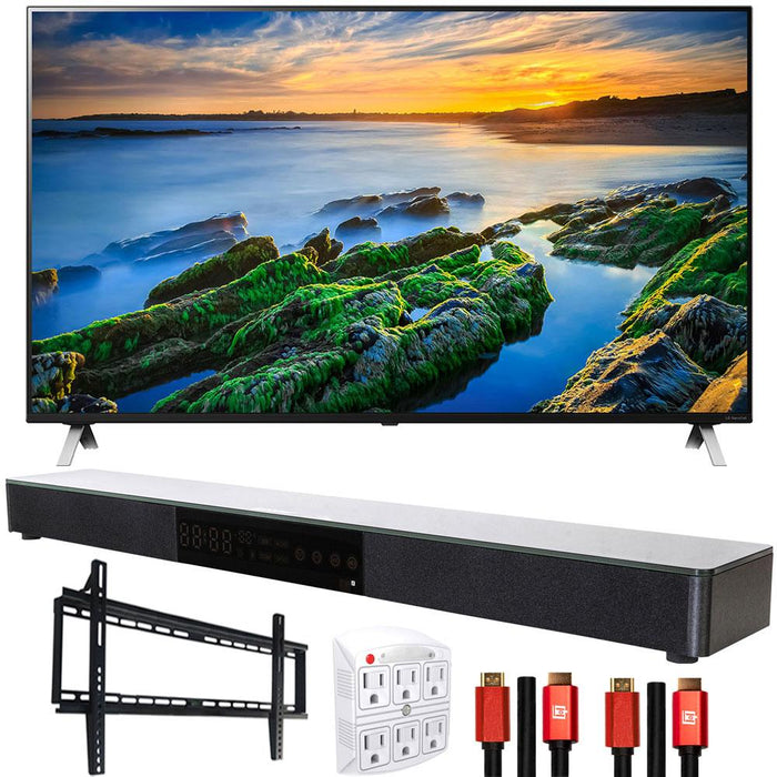 LG 49NANO85UNA 49" Nano 8 4K TV w/ AI ThinQ (2020) with Deco Gear Soundbar Bundle