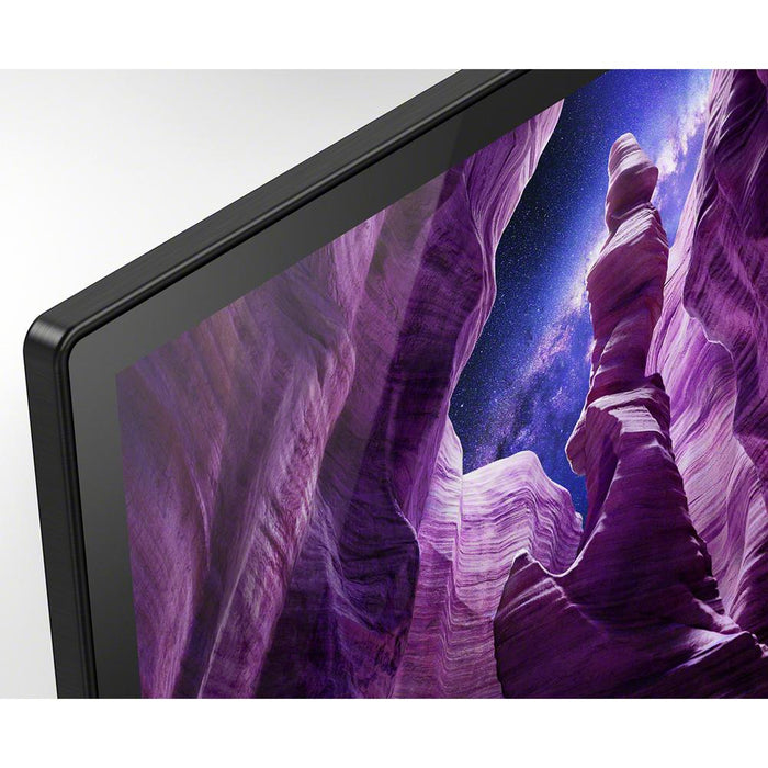 Sony 65-inch A8H 4K UHD OLED Smart TV (2020 Model) w/ 60W Sound Bar Bundle