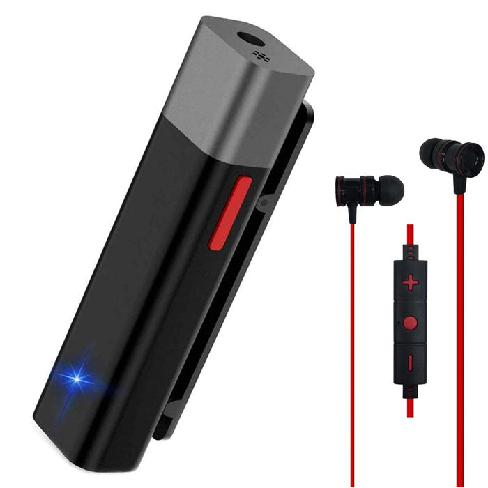 Sabinetek SmartMike+ Black Pair SMike+ App Bluetooth Lavalier Microphones + In-Ear Earbud